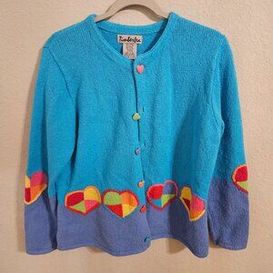 Timber Lea Vintage Woman Size L Novelty Sweater Valentines Hearts Love Teacher